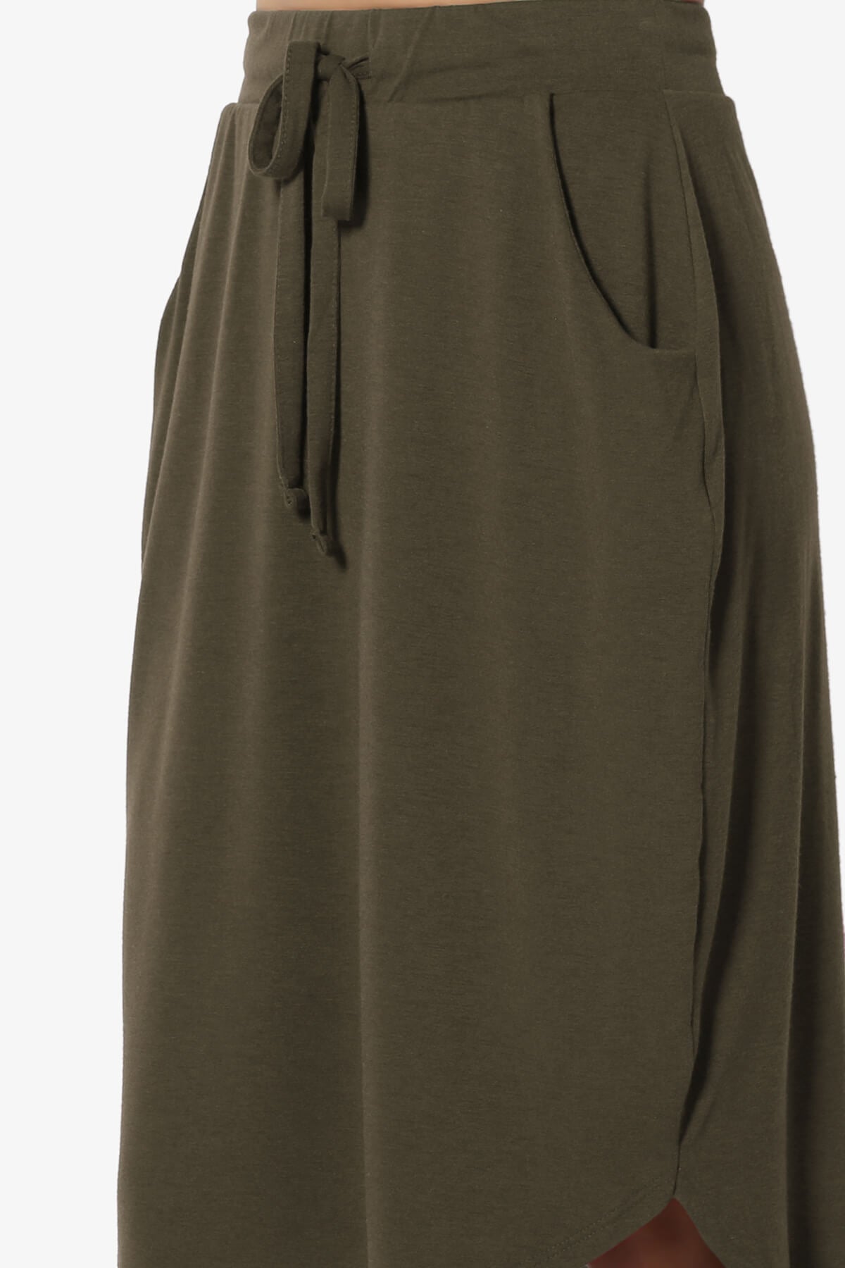 Load image into Gallery viewer, Eclipse Drawstring Midi Skirt OLIVE_5
