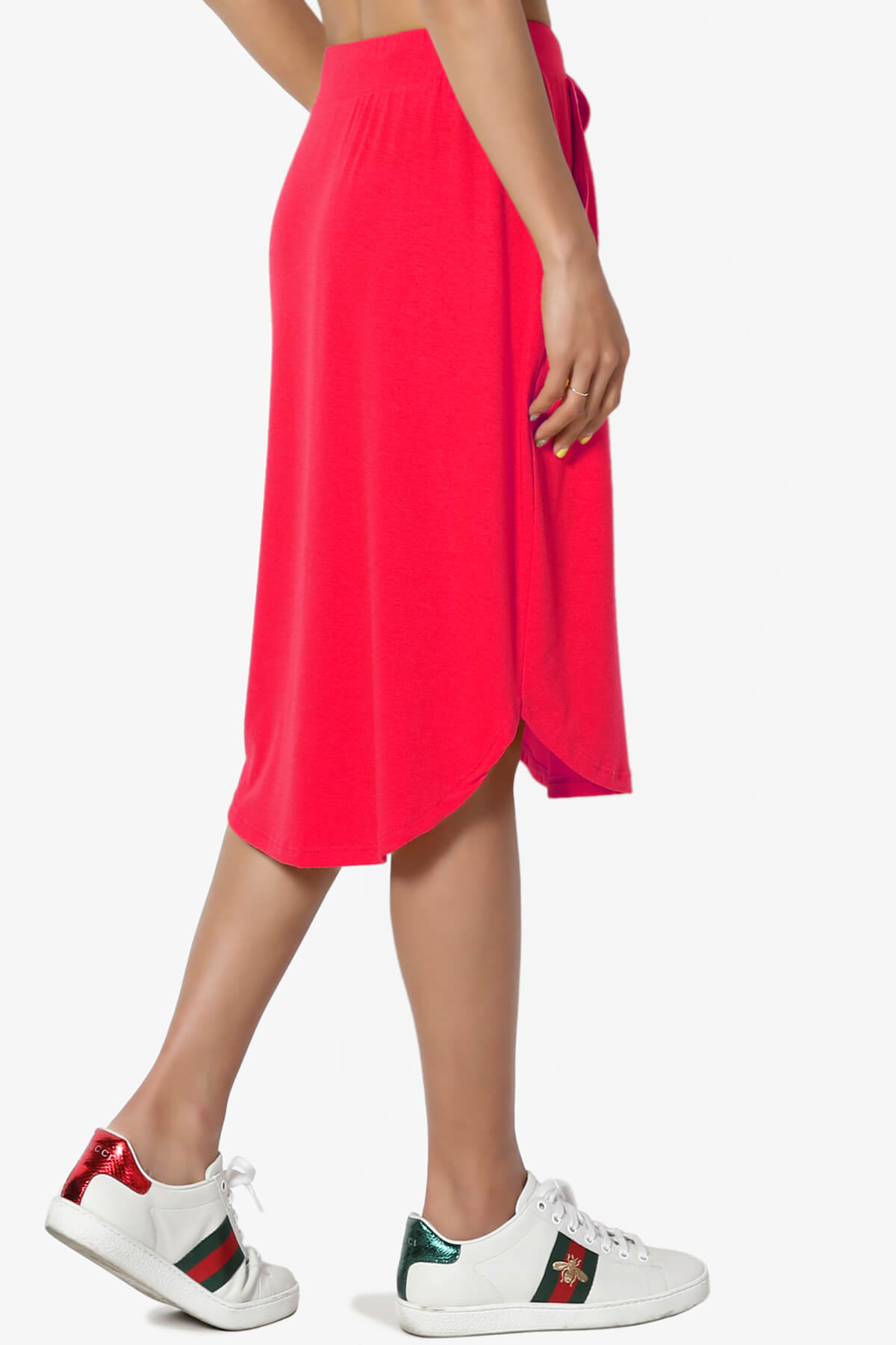 Load image into Gallery viewer, Eclipse Drawstring Midi Skirt RED_4
