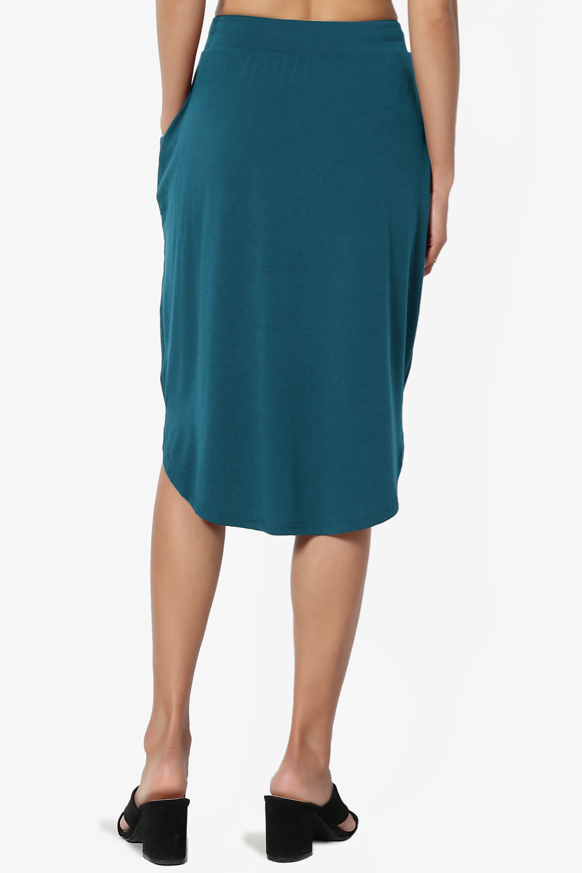 Load image into Gallery viewer, Eclipse Drawstring Midi Skirt TEAL_2
