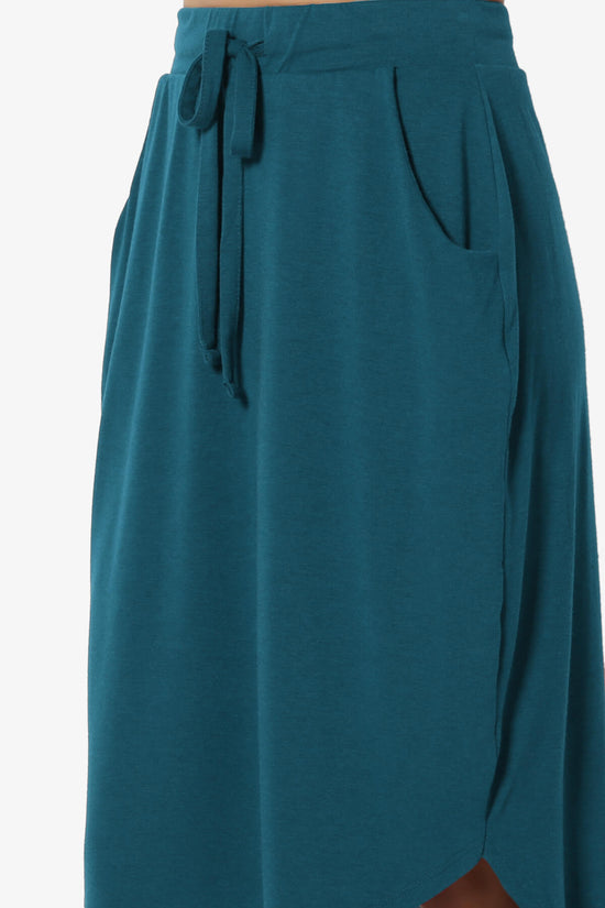 Load image into Gallery viewer, Eclipse Drawstring Midi Skirt TEAL_5
