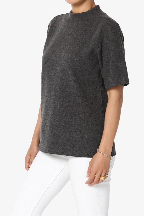 Emiko Mock Neck Knit Sweater Top