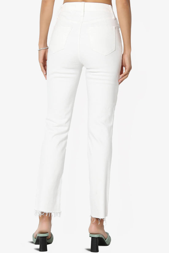 Ally Utra High Rise Crop Straight Leg Jeans