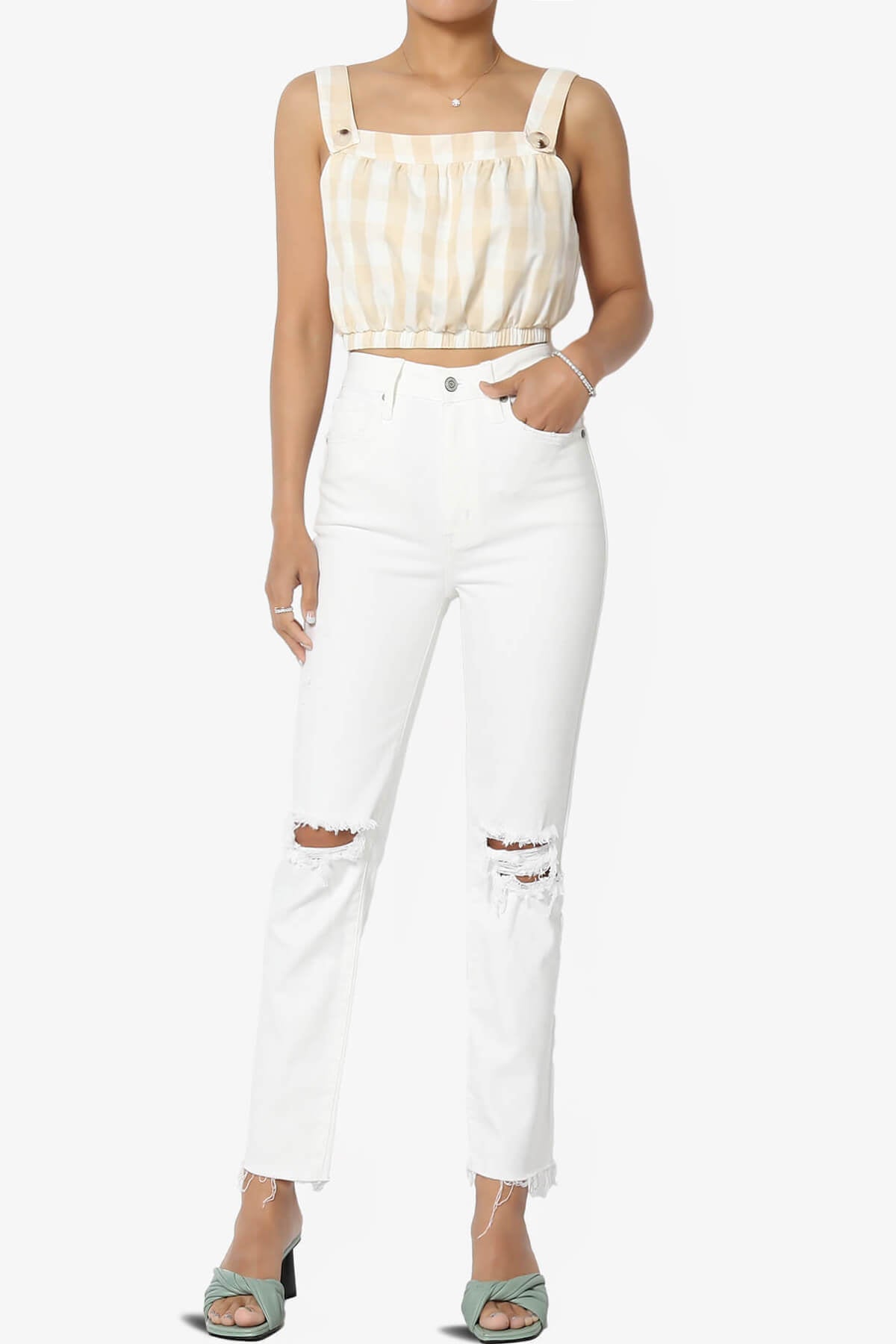 Load image into Gallery viewer, Ally Utra High Rise Crop Straight Leg Jeans
