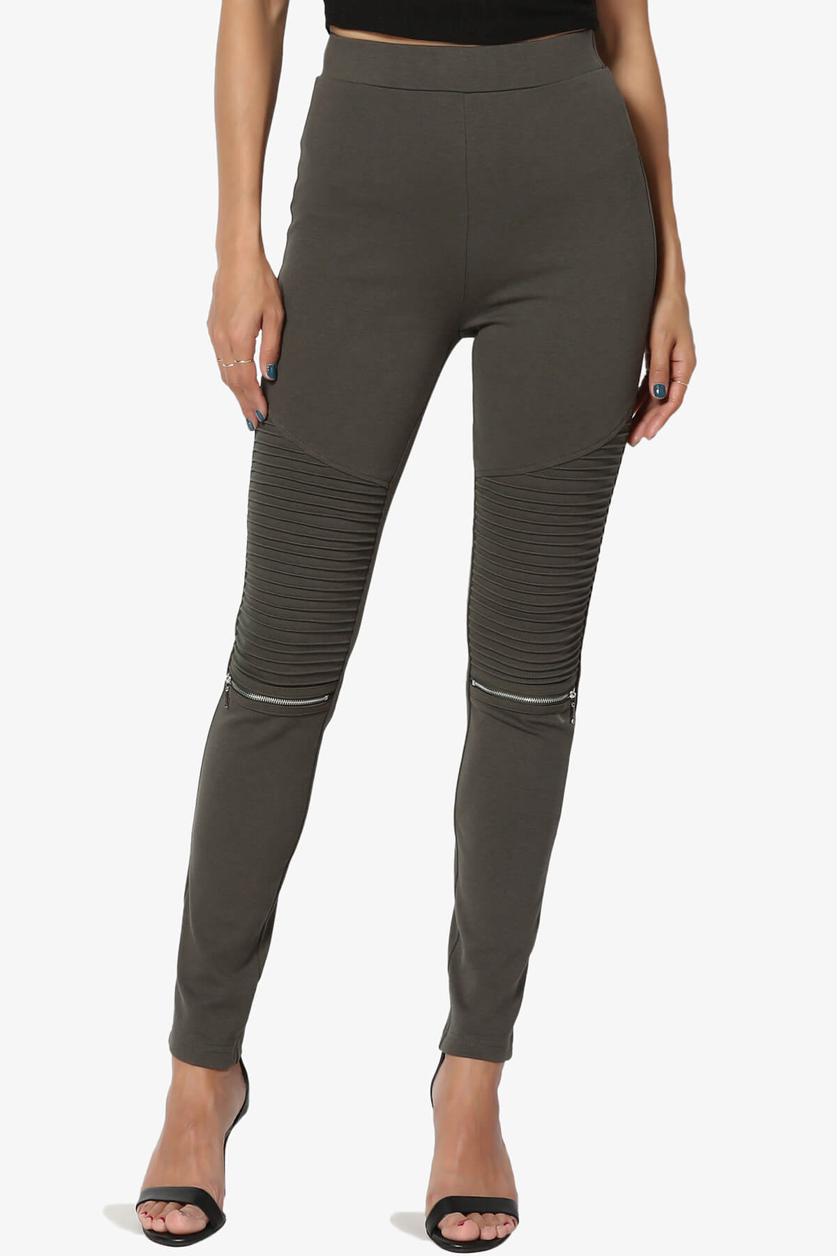 Faelyn Zip Knee Moto Pull On Pants