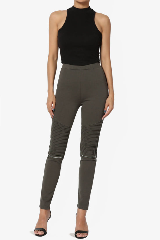 Faelyn Zip Knee Moto Pull On Pants