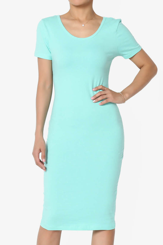 Fontella Short Sleeve Bodycon Dress MINT_1