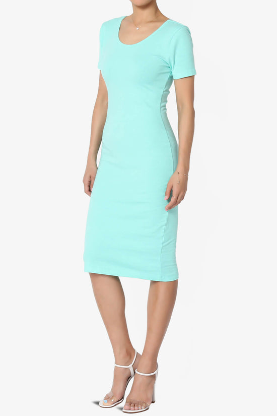 Fontella Short Sleeve Bodycon Dress MINT_3