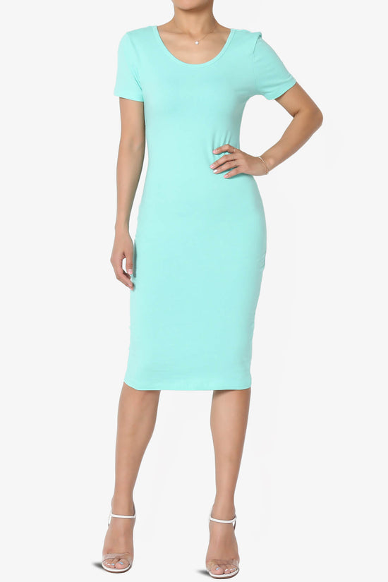 Fontella Short Sleeve Bodycon Dress MINT_6