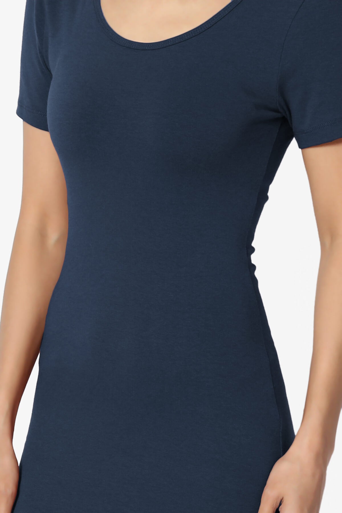 Fontella Short Sleeve Bodycon Dress NAVY_5