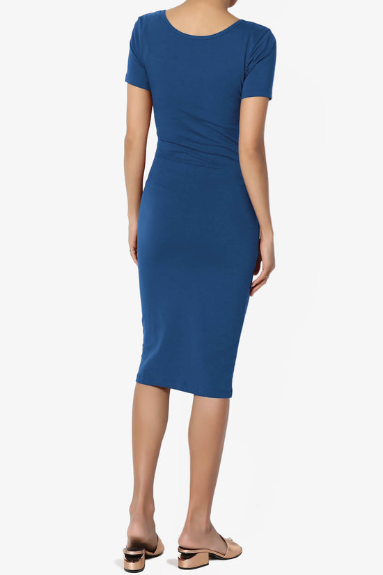 Fontella Short Sleeve Bodycon Dress SAPPHIRE_2