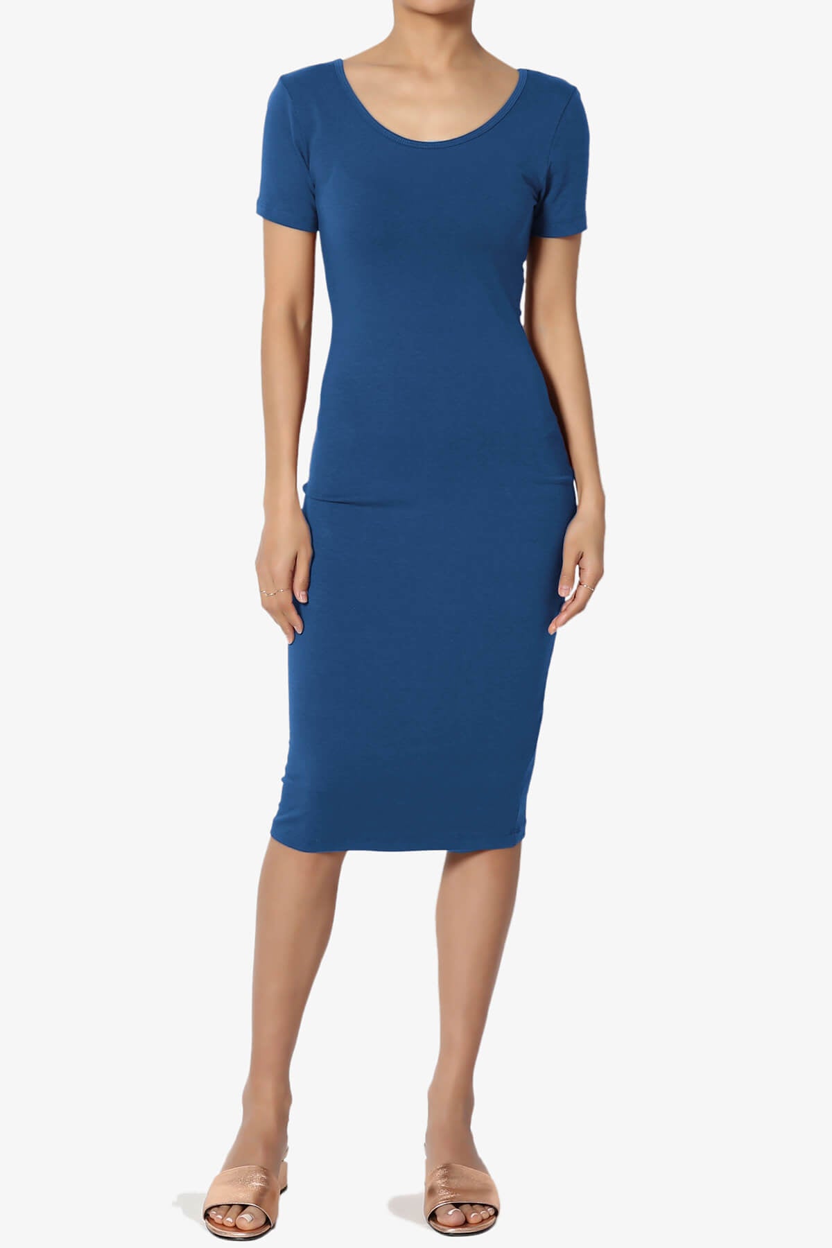 Fontella Short Sleeve Bodycon Dress SAPPHIRE_6