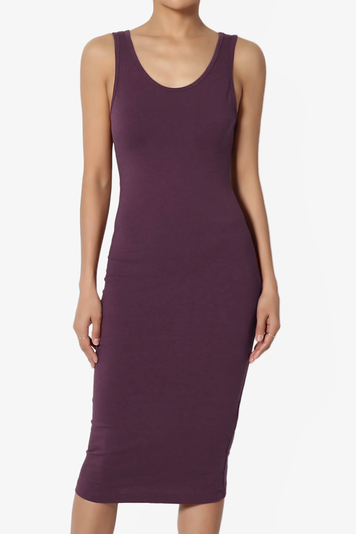 Fontella Sleeveless Bodycon Midi Dress DUSTY PLUM_1