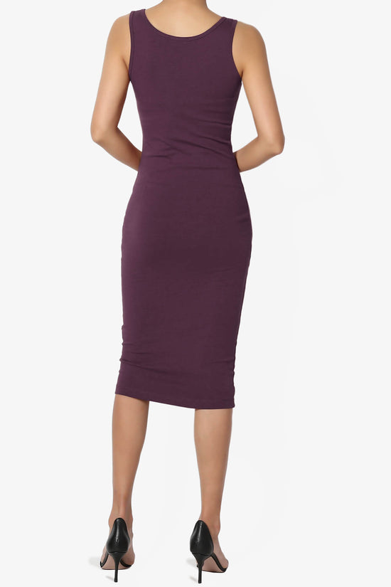 Fontella Sleeveless Bodycon Midi Dress DUSTY PLUM_2