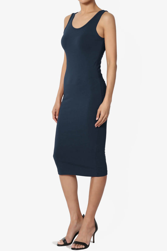 Fontella Sleeveless Bodycon Midi Dress NAVY_3