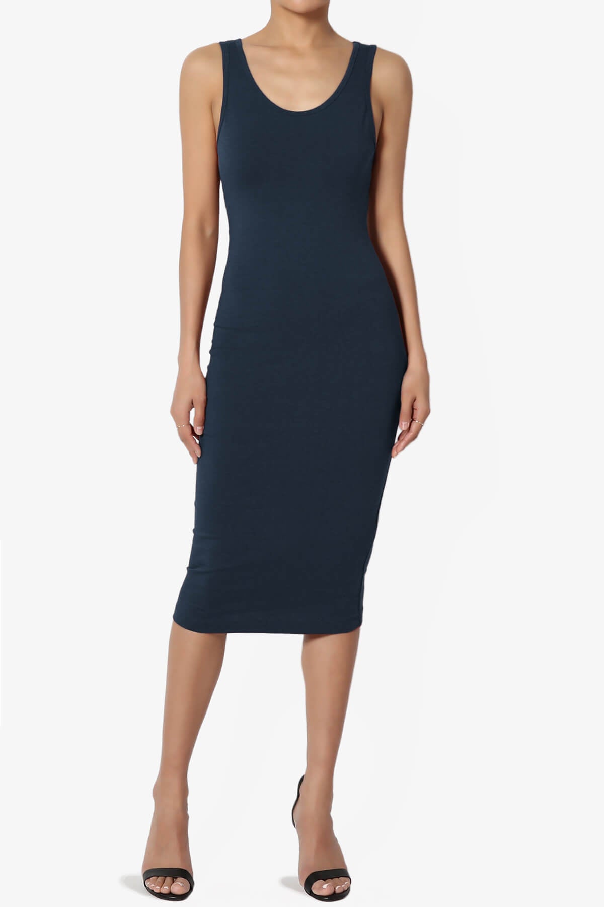 Fontella Sleeveless Bodycon Midi Dress NAVY_6