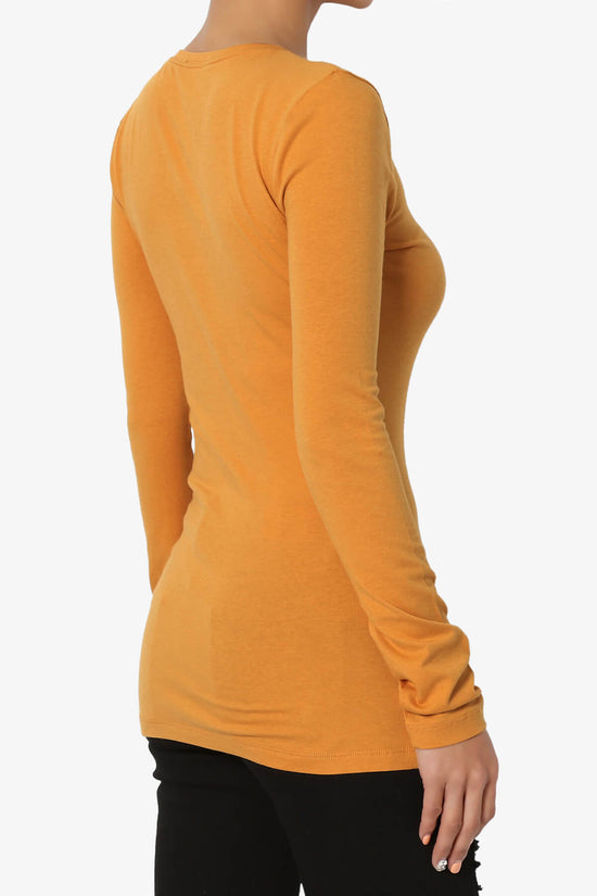 Load image into Gallery viewer, Gills V-Neck Long Sleeve Tee D. MUSTARD_4
