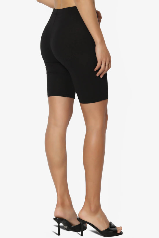 Guava Cotton Jersey Biker Shorts BLACK_4