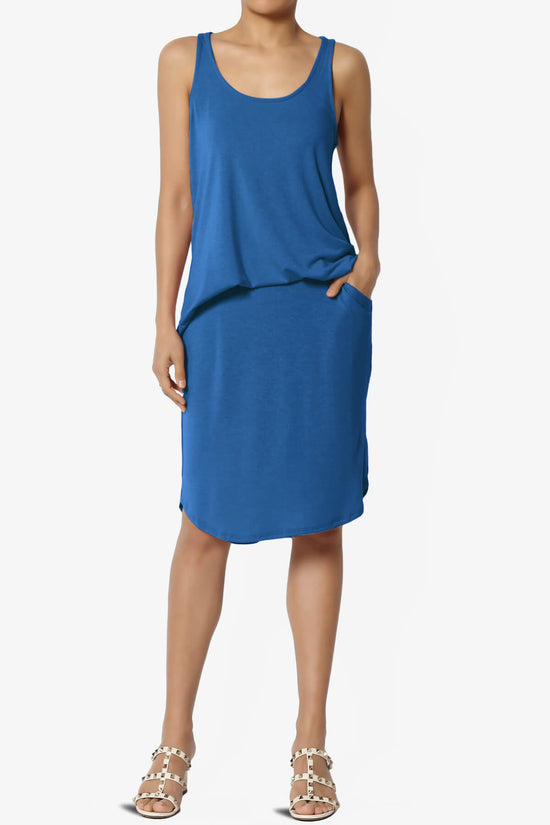 Hadyn Casual Elastic High Waist Straight Skirt CLASSIC BLUE_6