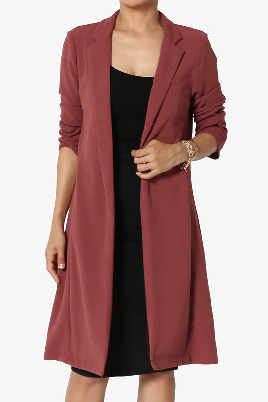 Pisa Ruched 3/4 Sleeve Longline Jacket