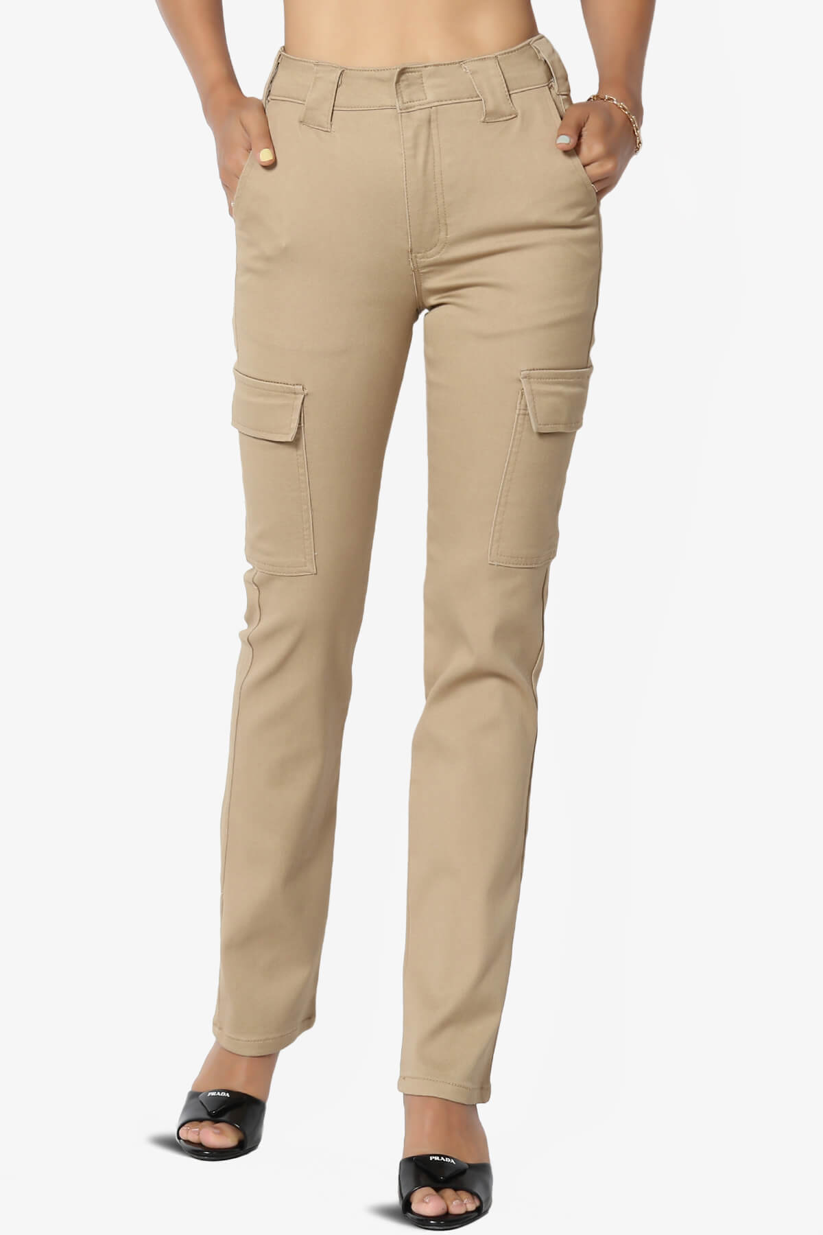 Load image into Gallery viewer, Imaan Stretch Canvas Cargo Pants KHAKI_1
