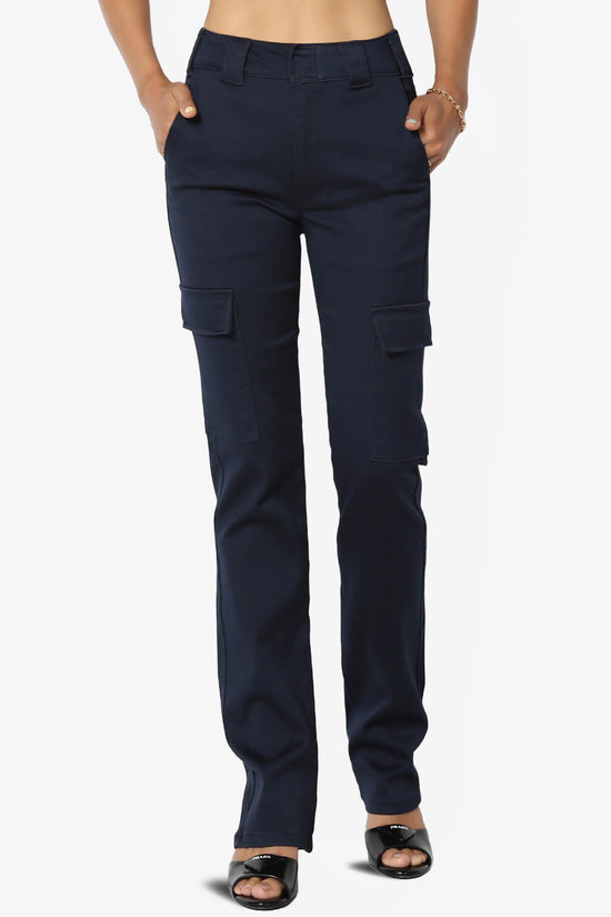 Pull&Bear oversized pocket straight leg cargo pants in navy | ASOS