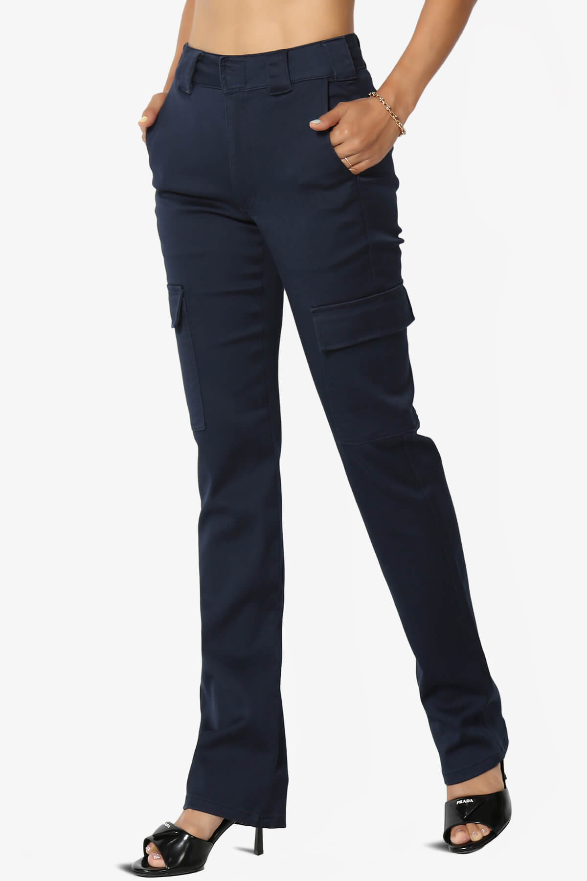 Imaan Stretch Canvas Cargo Pants NAVY_3