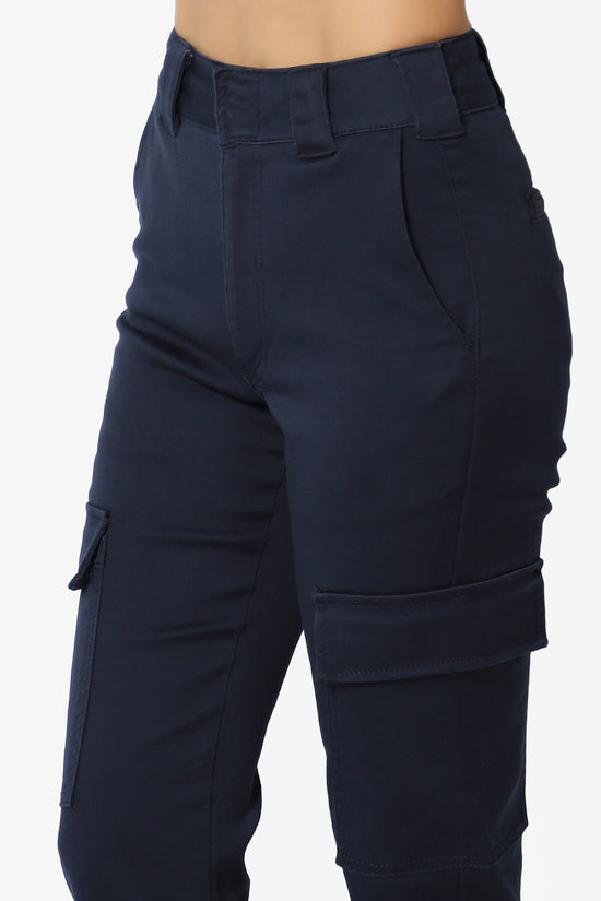 Imaan Stretch Canvas Cargo Pants NAVY_5