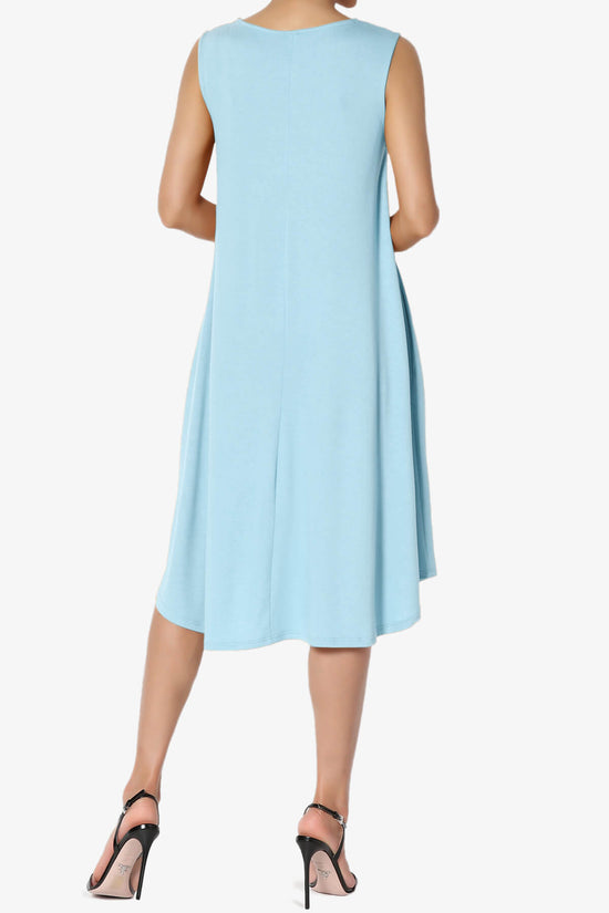 Load image into Gallery viewer, Ivetta Sleeveless Pocket Swing Dress BABY BLUE_2
