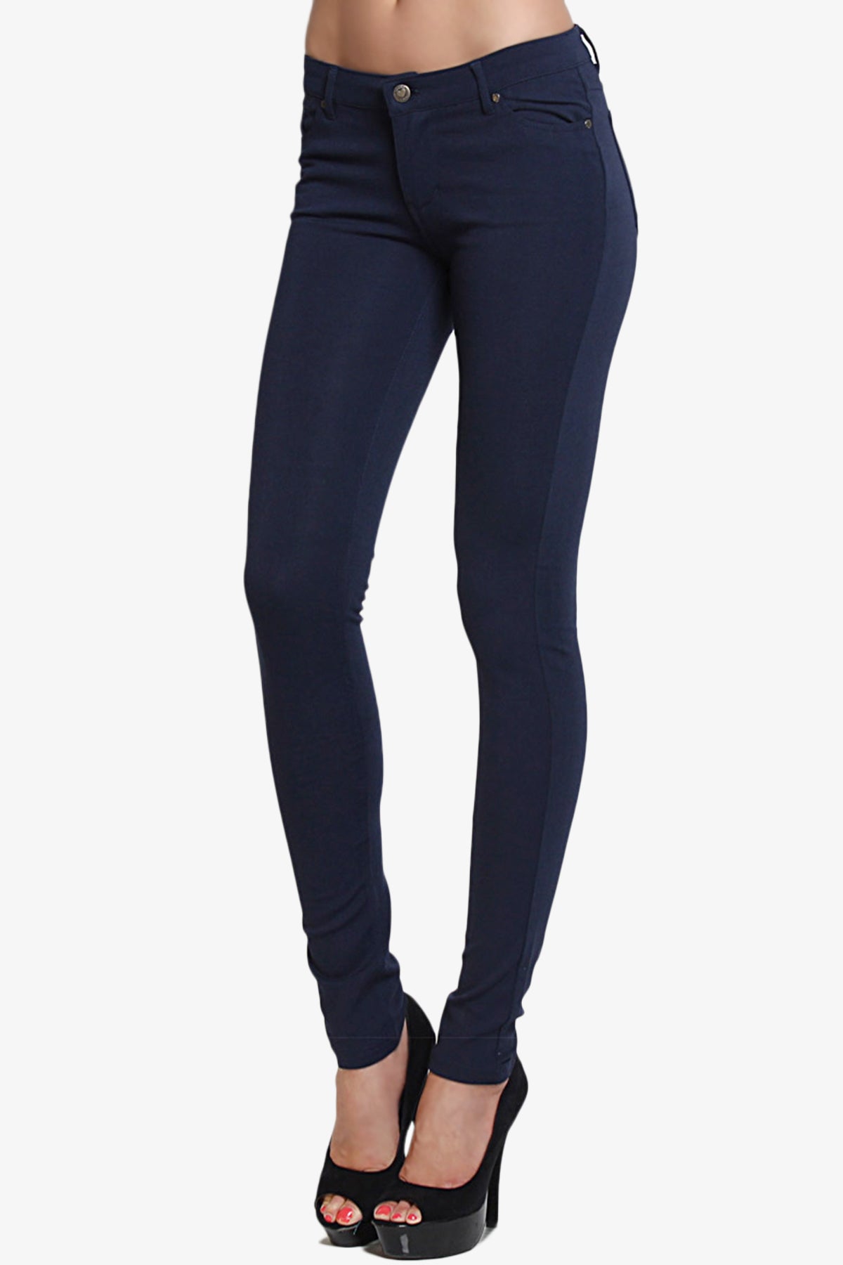 Roseland 4 Way Stretch Skinny Pants NAVY_3