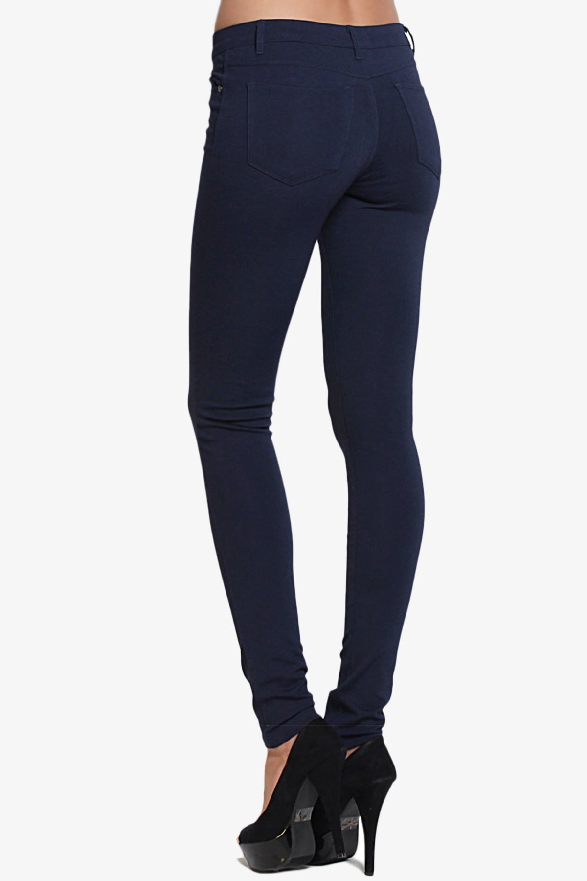 Roseland 4 Way Stretch Skinny Pants NAVY_4