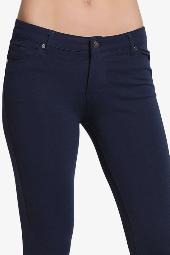 Roseland 4 Way Stretch Skinny Pants NAVY_5