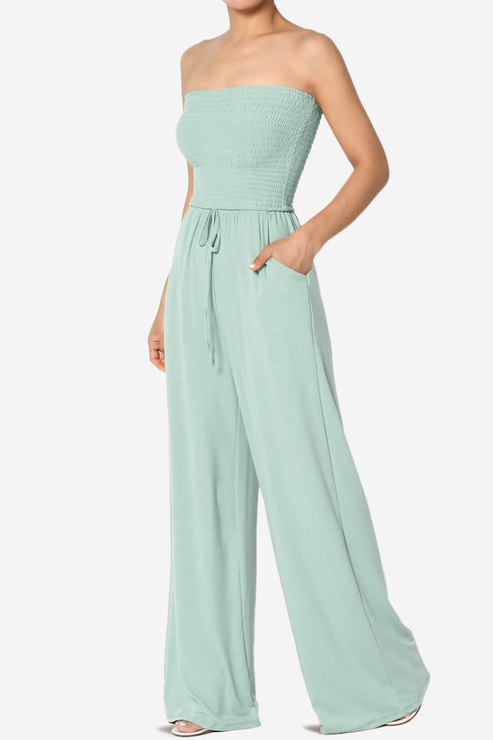 Jaklin Strapless Wide Leg Jumpsuit LIGHT GREEN_3