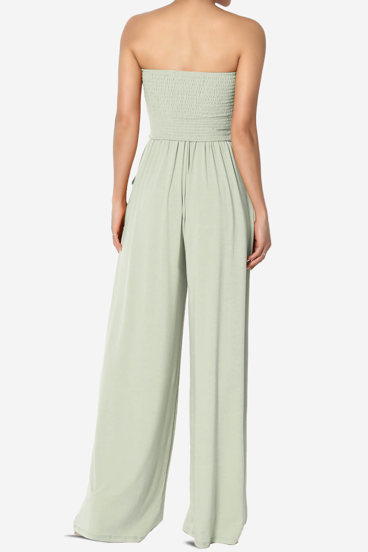 Jaklin Strapless Wide Leg Jumpsuit LIGHT SAGE_2