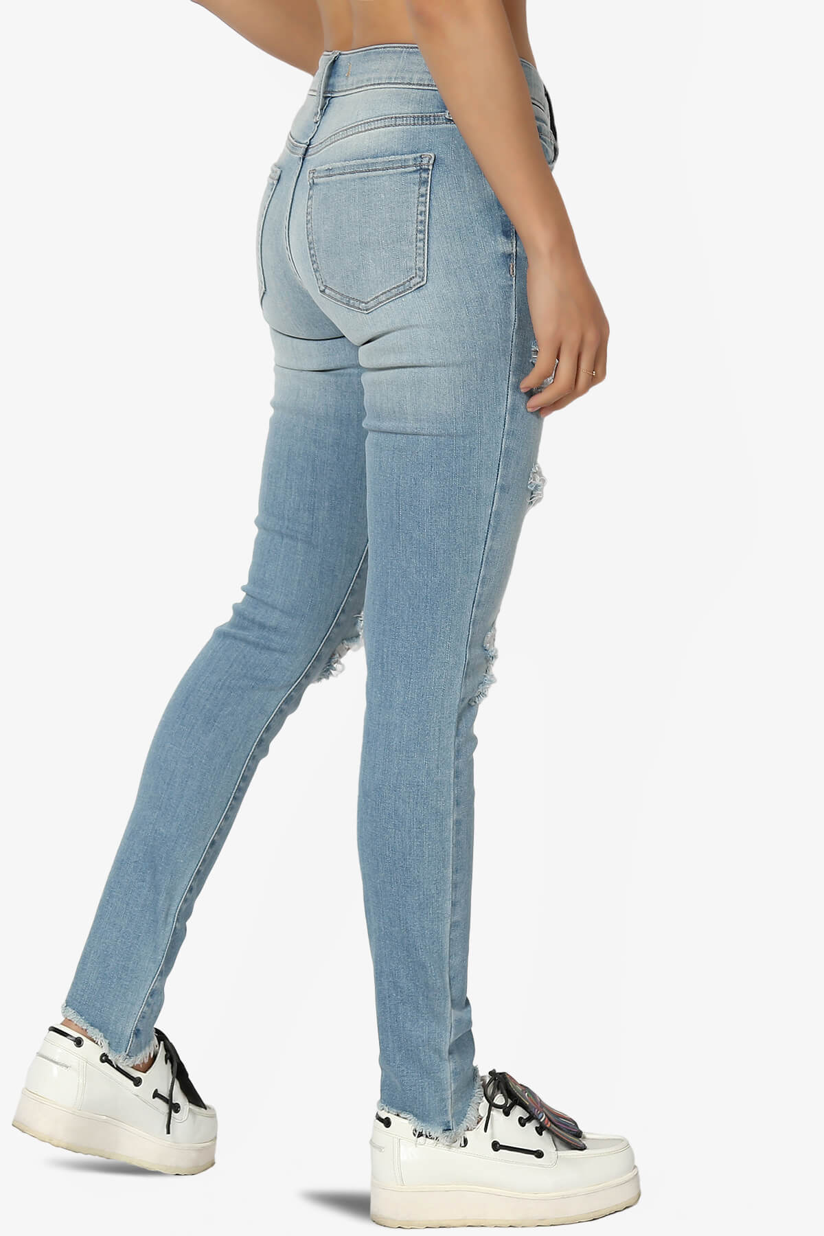 Jude Mid rise Anke Skinny Jeans in Light LIGHT_4