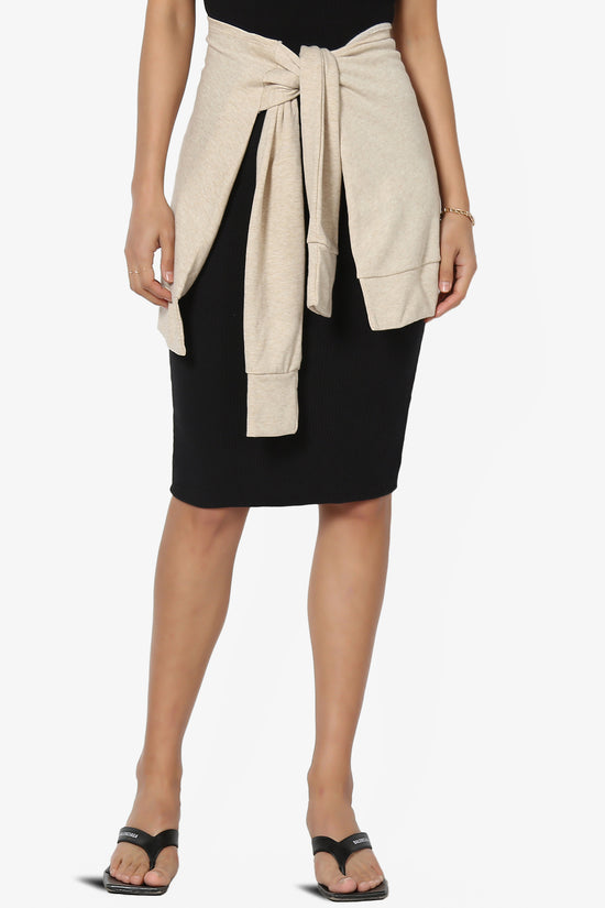 Karrigan Y Zone Hip Cover Up Wrap Skirt OATMEAL_1