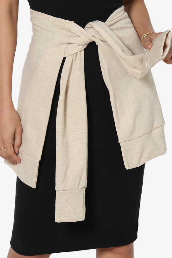 Karrigan Y Zone Hip Cover Up Wrap Skirt OATMEAL_5