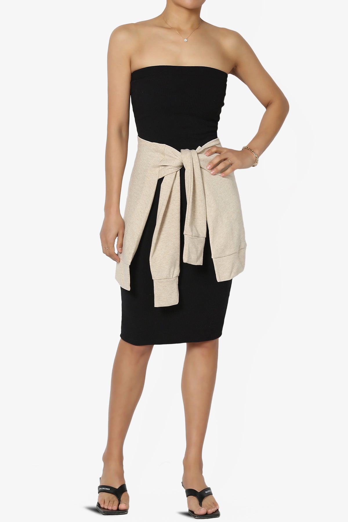 Karrigan Y Zone Hip Cover Up Wrap Skirt OATMEAL_6