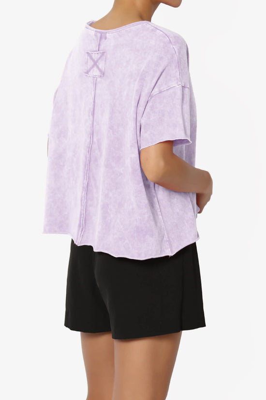 Kiralin Acid Wash Short Sleeve Crop T-Shirt BRIGHT LAVENDER_4
