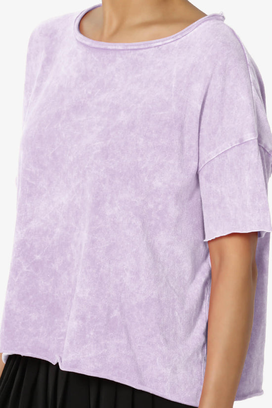 Kiralin Acid Wash Short Sleeve Crop T-Shirt BRIGHT LAVENDER_5
