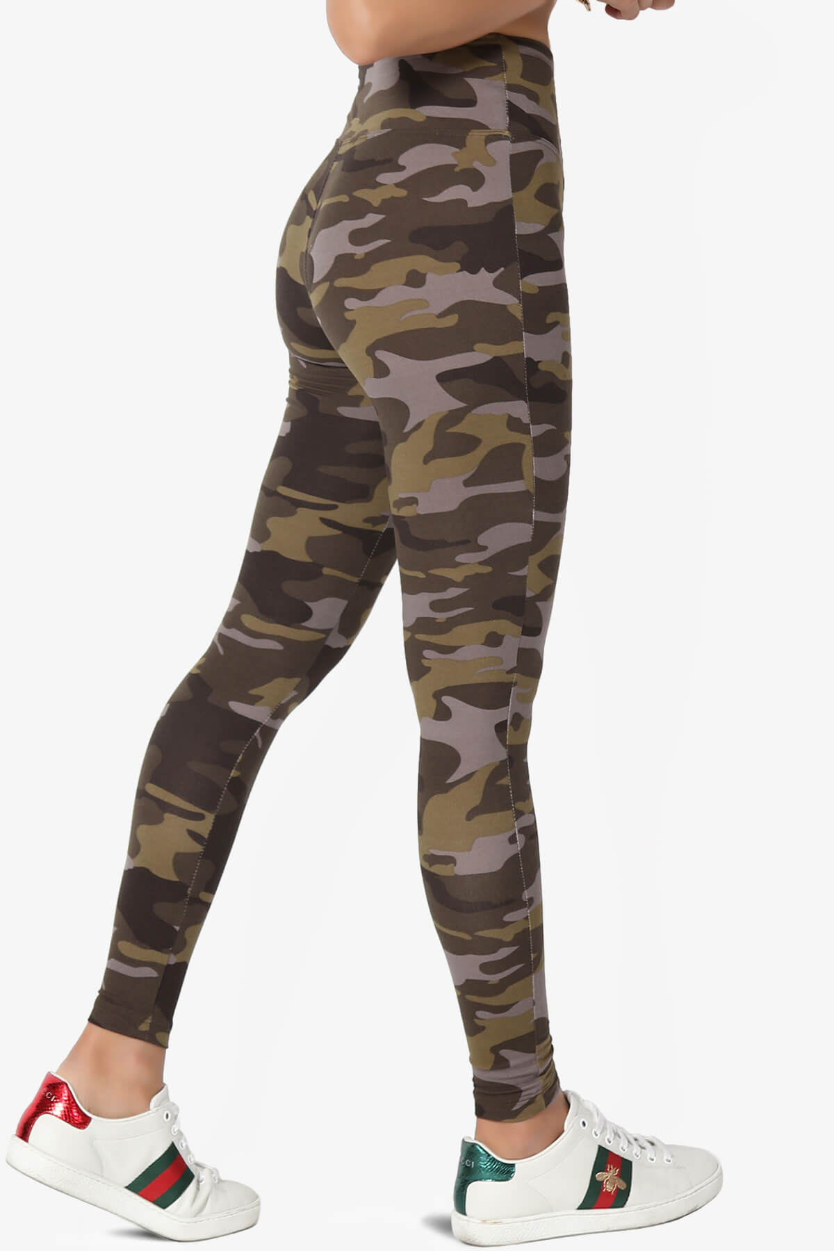 Load image into Gallery viewer, Lafayette Camo Army High Waist Microfiber Leggings OLIVE_4
