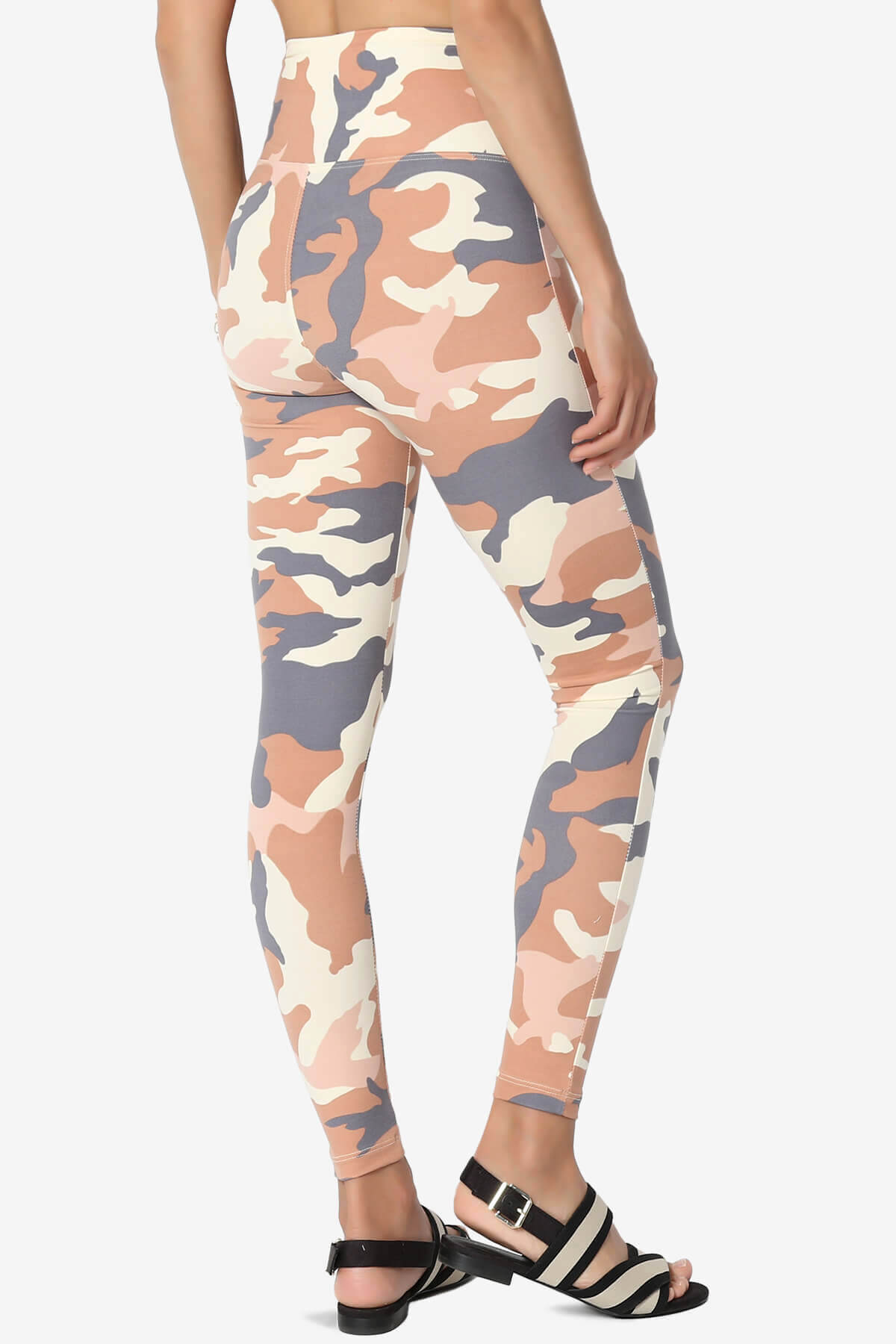 Lafayette Camo High Waist Microfiber Leggings ALMOND_4