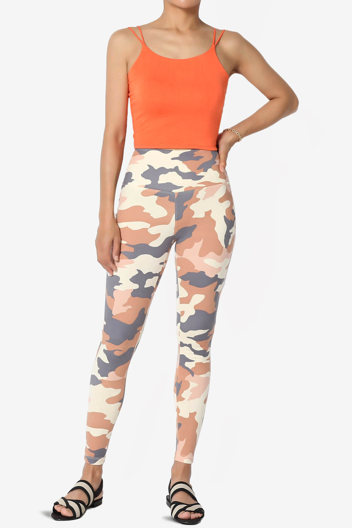 Lafayette Camo High Waist Microfiber Leggings ALMOND_6