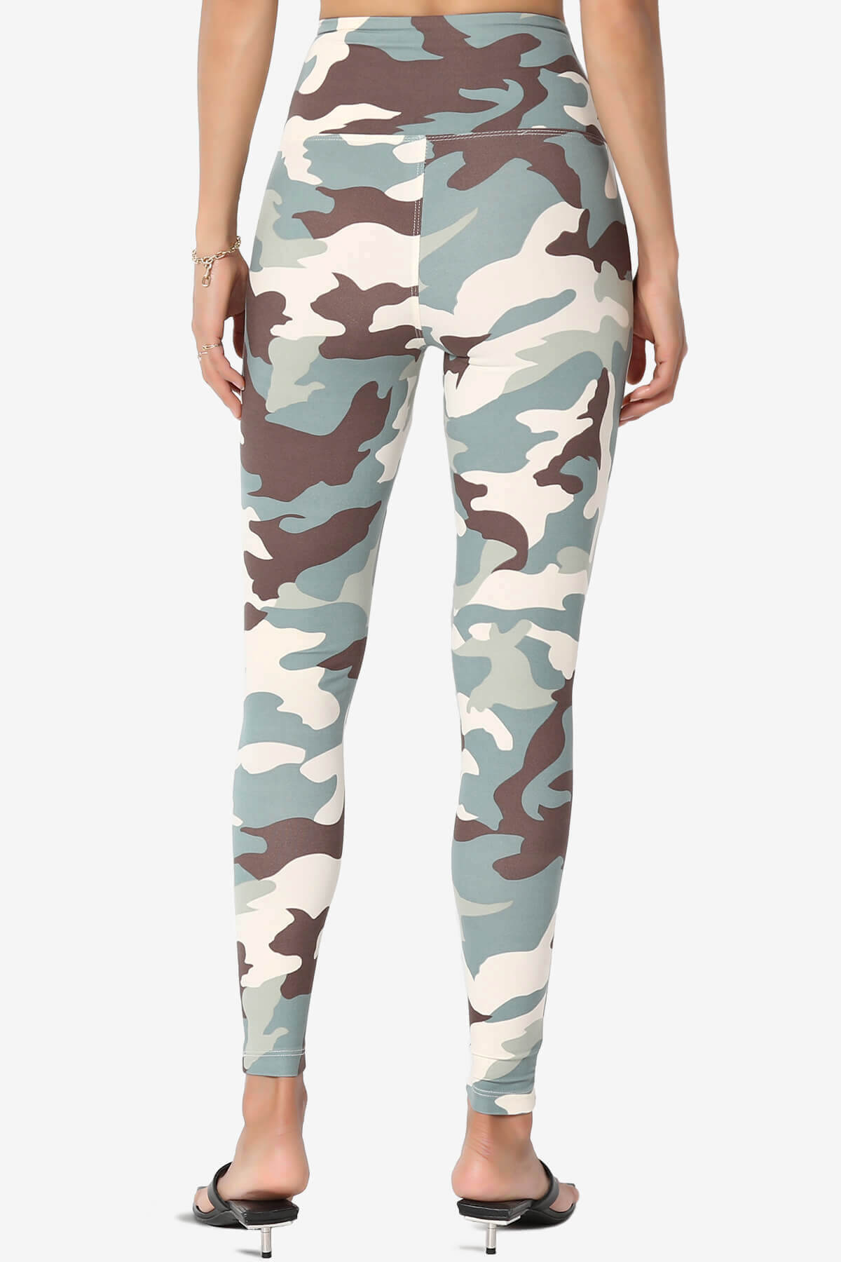 Lafayette Camo High Waist Microfiber Leggings GREEN_2