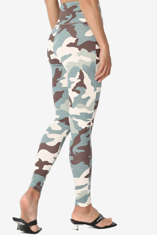 Lafayette Camo High Waist Microfiber Leggings GREEN_4