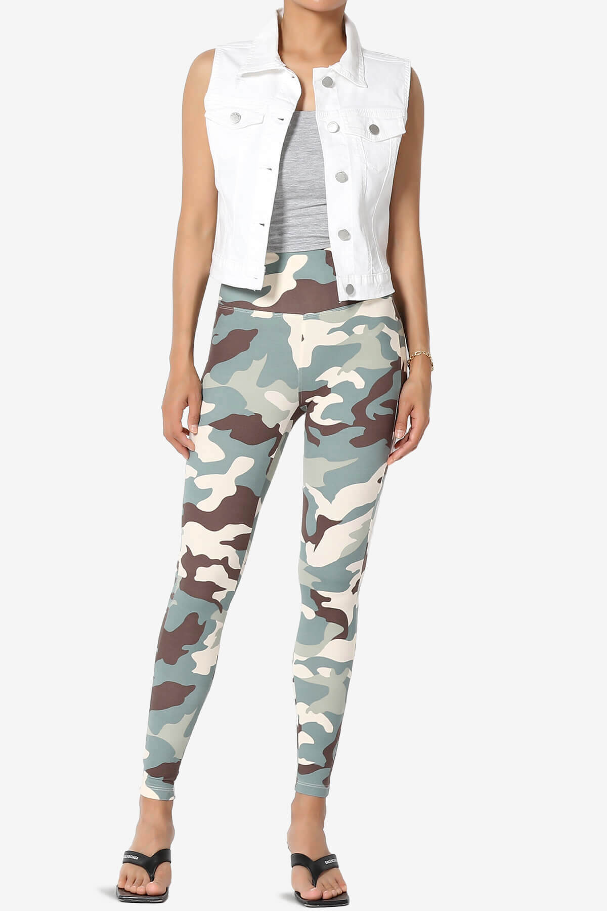 Lafayette Camo High Waist Microfiber Leggings GREEN_6