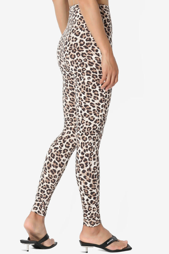 Lafayette Leopard High Waist Microfiber Leggings BROWN_4