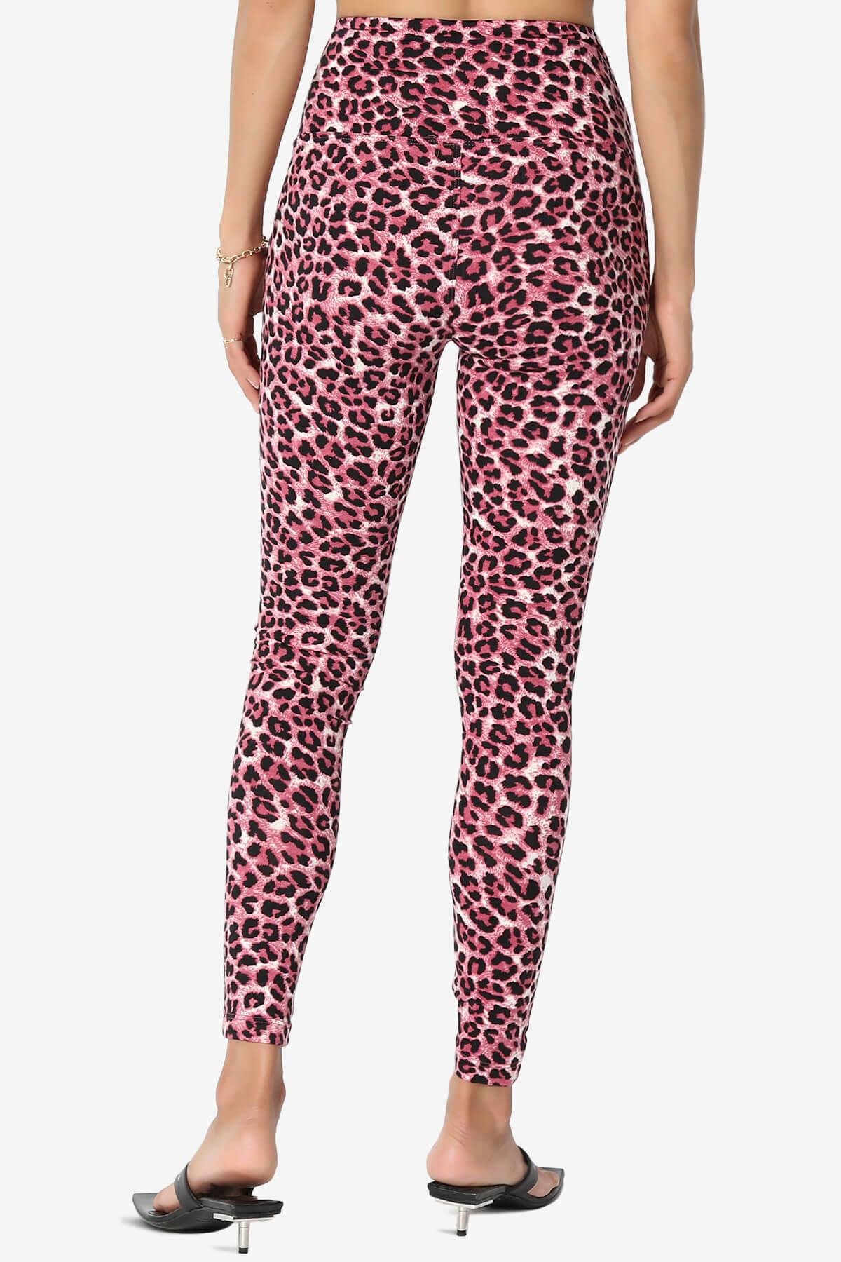 Lafayette Leopard High Waist Microfiber Leggings CRANBERRY_2