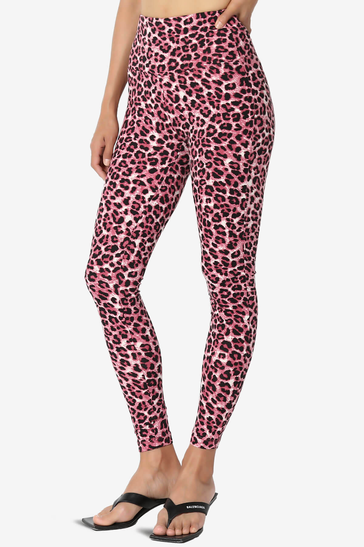 Lafayette Leopard High Waist Microfiber Leggings CRANBERRY_3