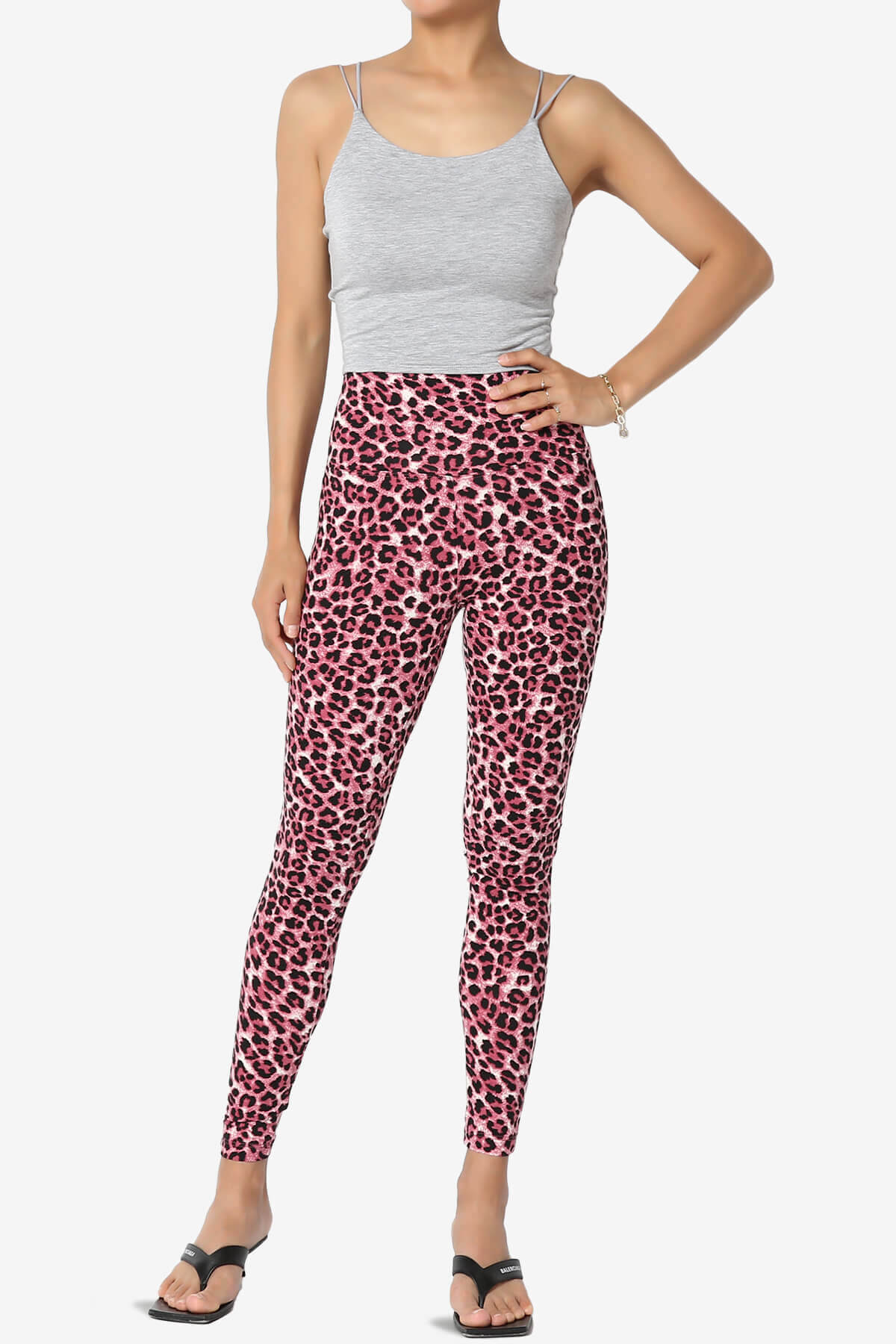 Lafayette Leopard High Waist Microfiber Leggings CRANBERRY_6