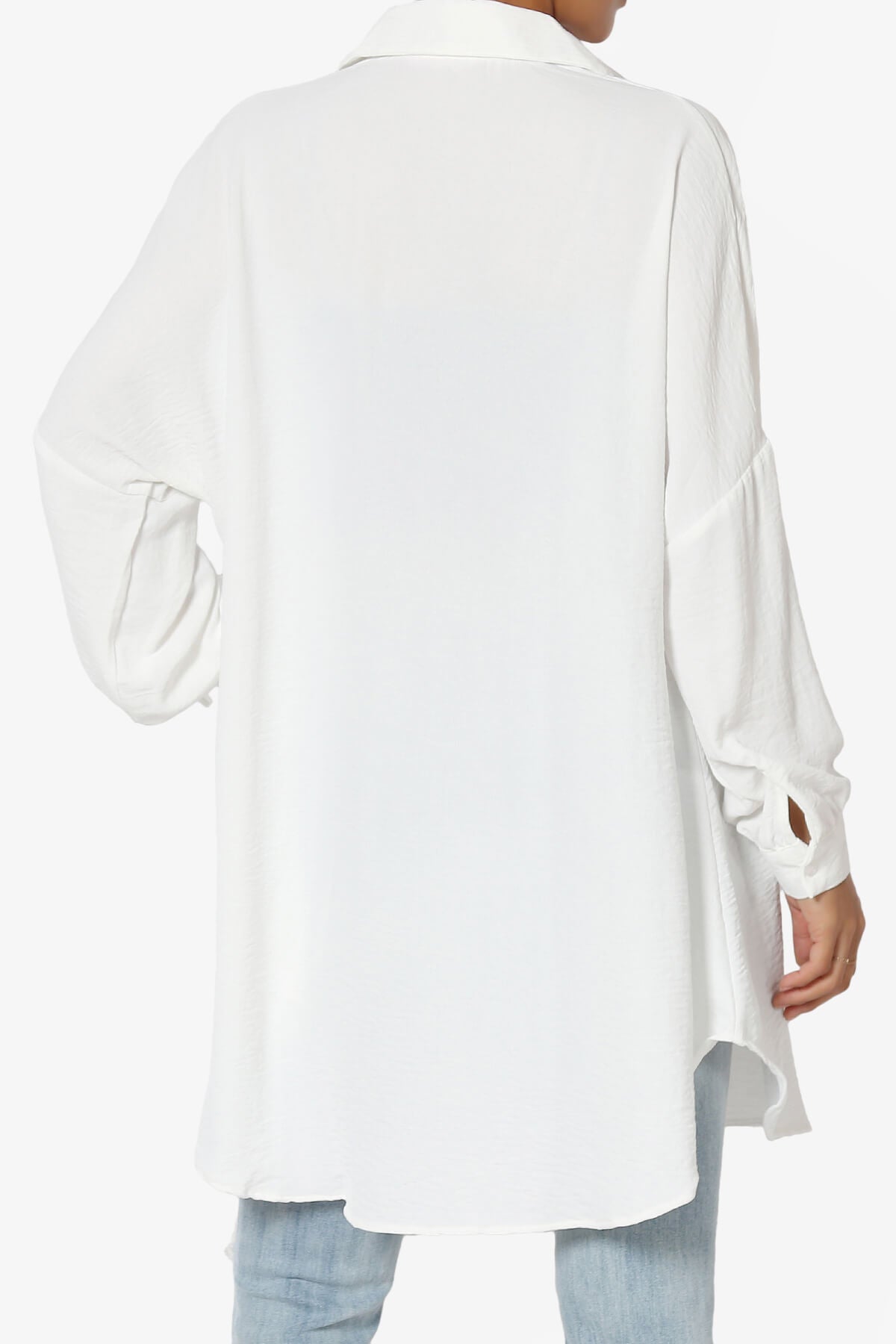 Load image into Gallery viewer, Landy Flowy Oversized Button Down Shirt WHITE_2
